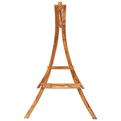 vidaXL Swing Bench Solid Wood Spruce with Teak Finish 6