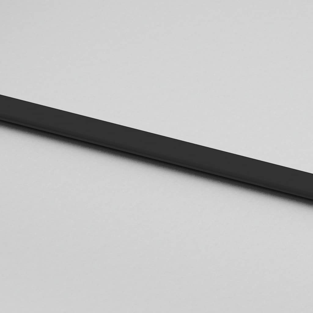 Sliding Door 102.5x205 cm Clear ESG Glass and Aluminium Black and matt 2 horizontal bars