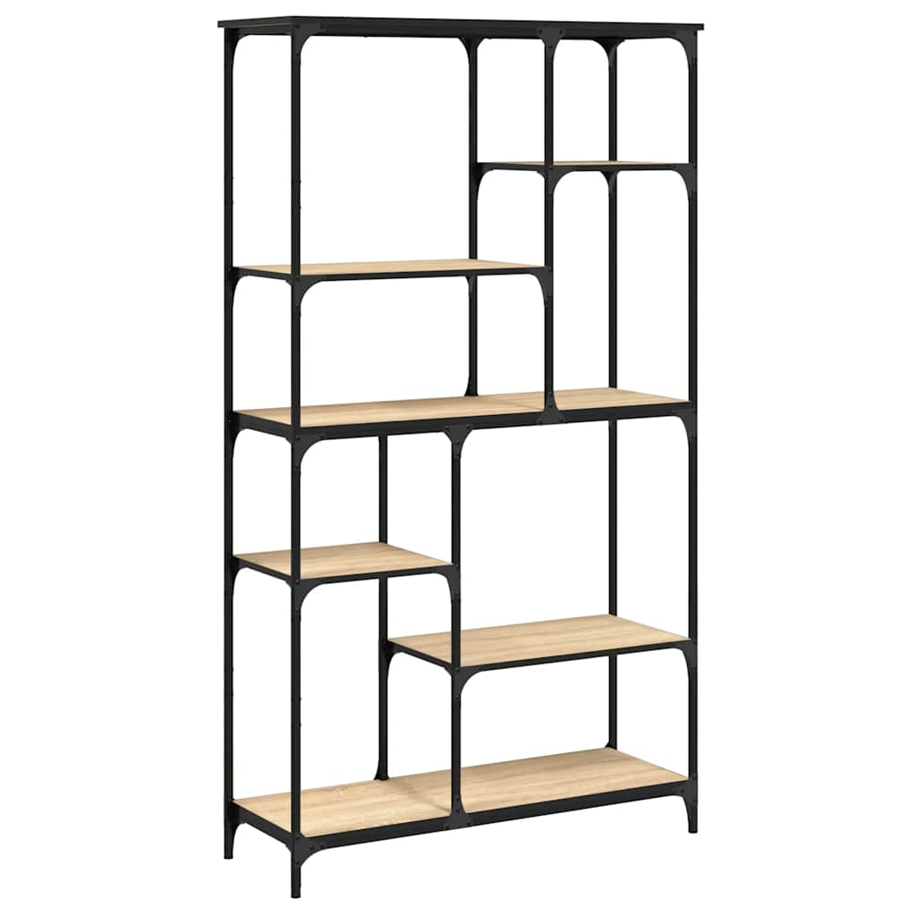 Bookshelf 99x35.5x176 cm Engineered Wood and Steel Sonoma oak