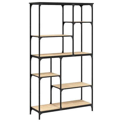 Bookshelf 99x35.5x176 cm Engineered Wood and Steel Sonoma oak