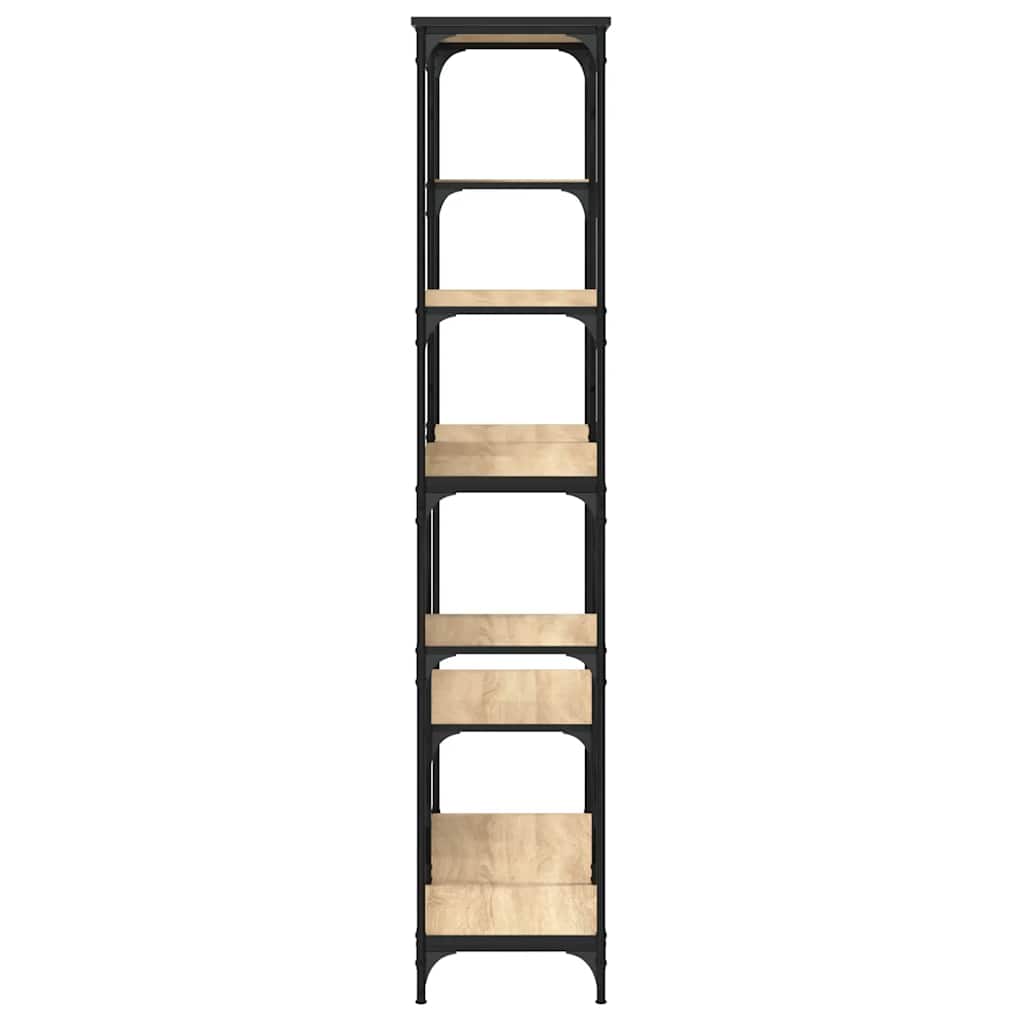 Bookshelf 99x35.5x176 cm Engineered Wood and Steel Sonoma oak
