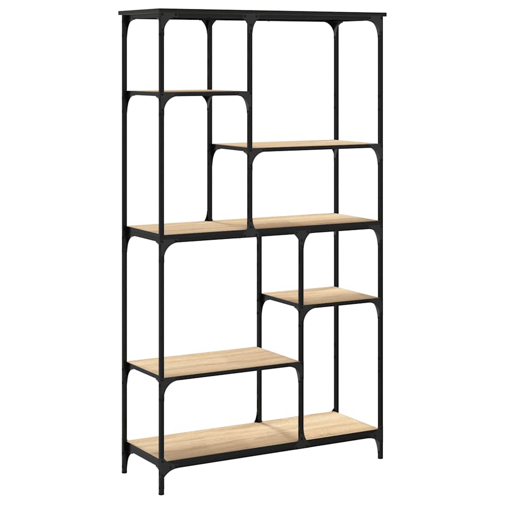 Bookshelf 99x35.5x176 cm Engineered Wood and Steel Sonoma oak