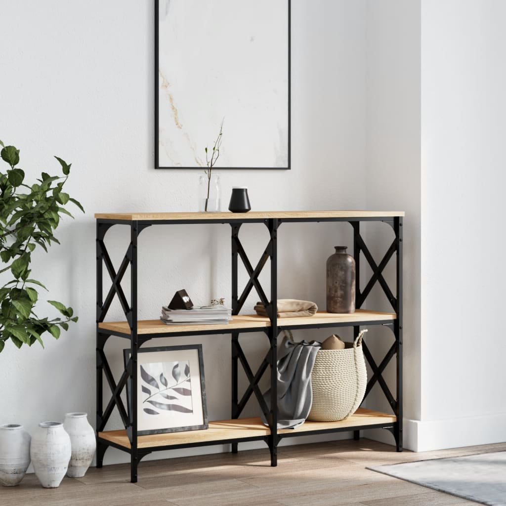 Console Table 200x28x80,5 cm Engineered Wood Sonoma oak 100 cm