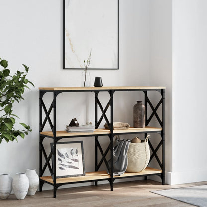 Console Table 200x28x80,5 cm Engineered Wood Sonoma oak 100 cm