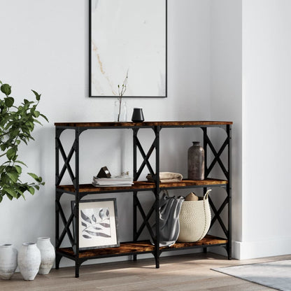 Console Table 200x28x80,5 cm Engineered Wood Smoked oak 100 cm