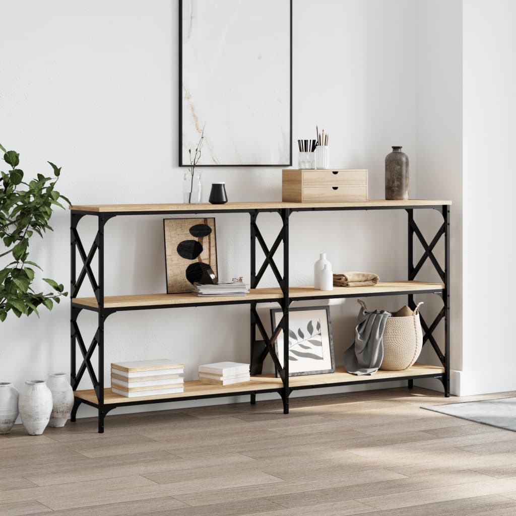 Console Table 200x28x80,5 cm Engineered Wood Sonoma oak 156 cm