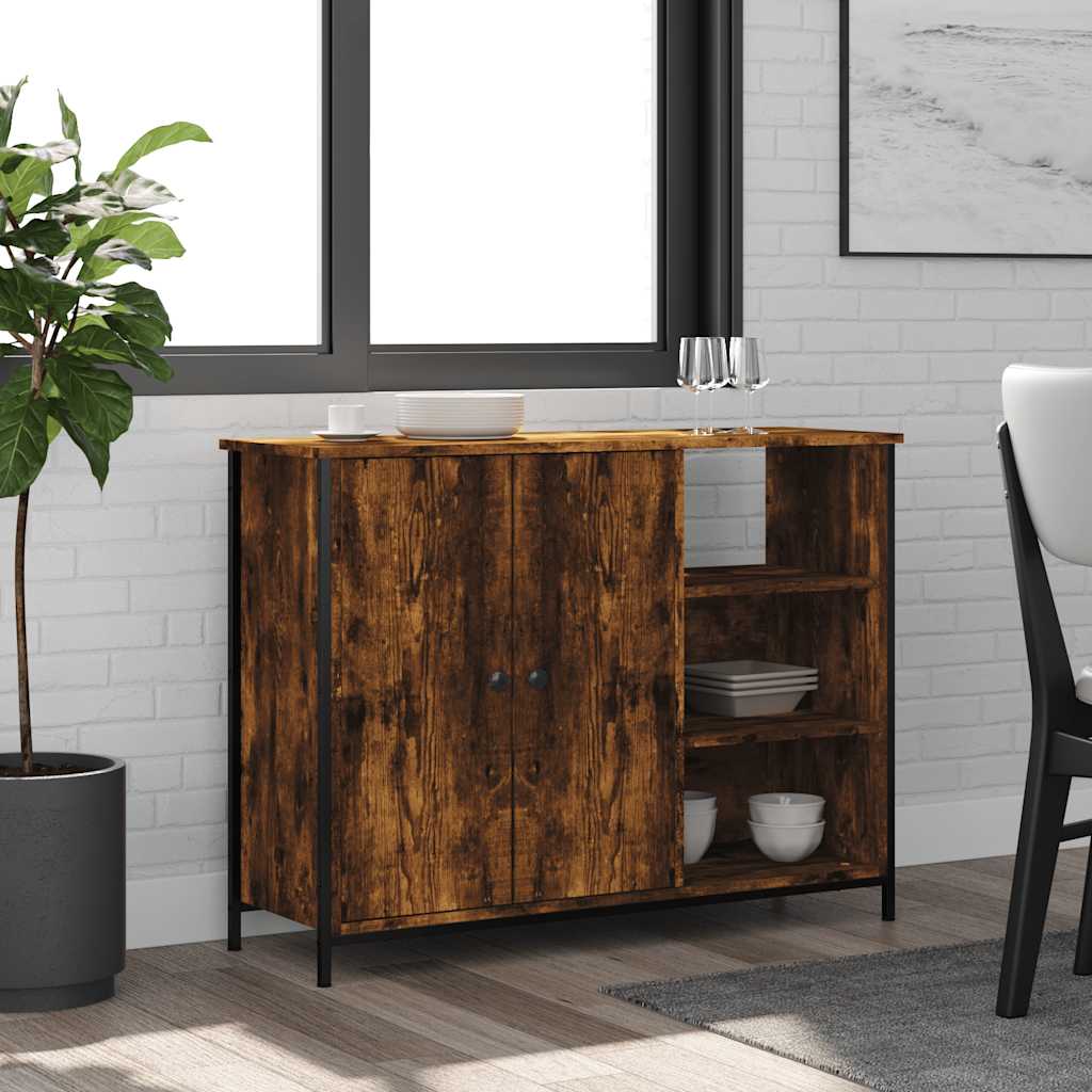 Sideboard 100x33x75 cm Engineered Wood Smoked oak