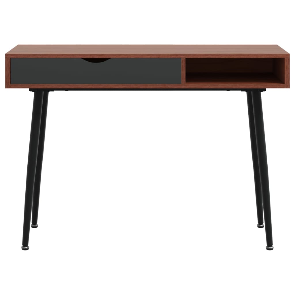 vidaXL Computer Desk with Drawer Brown 110x50x75 cm Engineered Wood 4