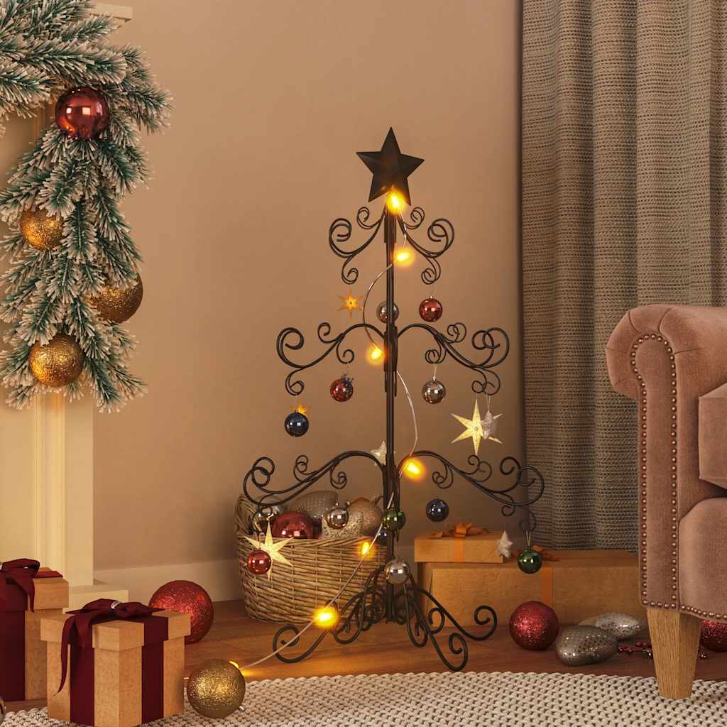 Metal Christmas Tree KUOPIO Steel Black 90 cm