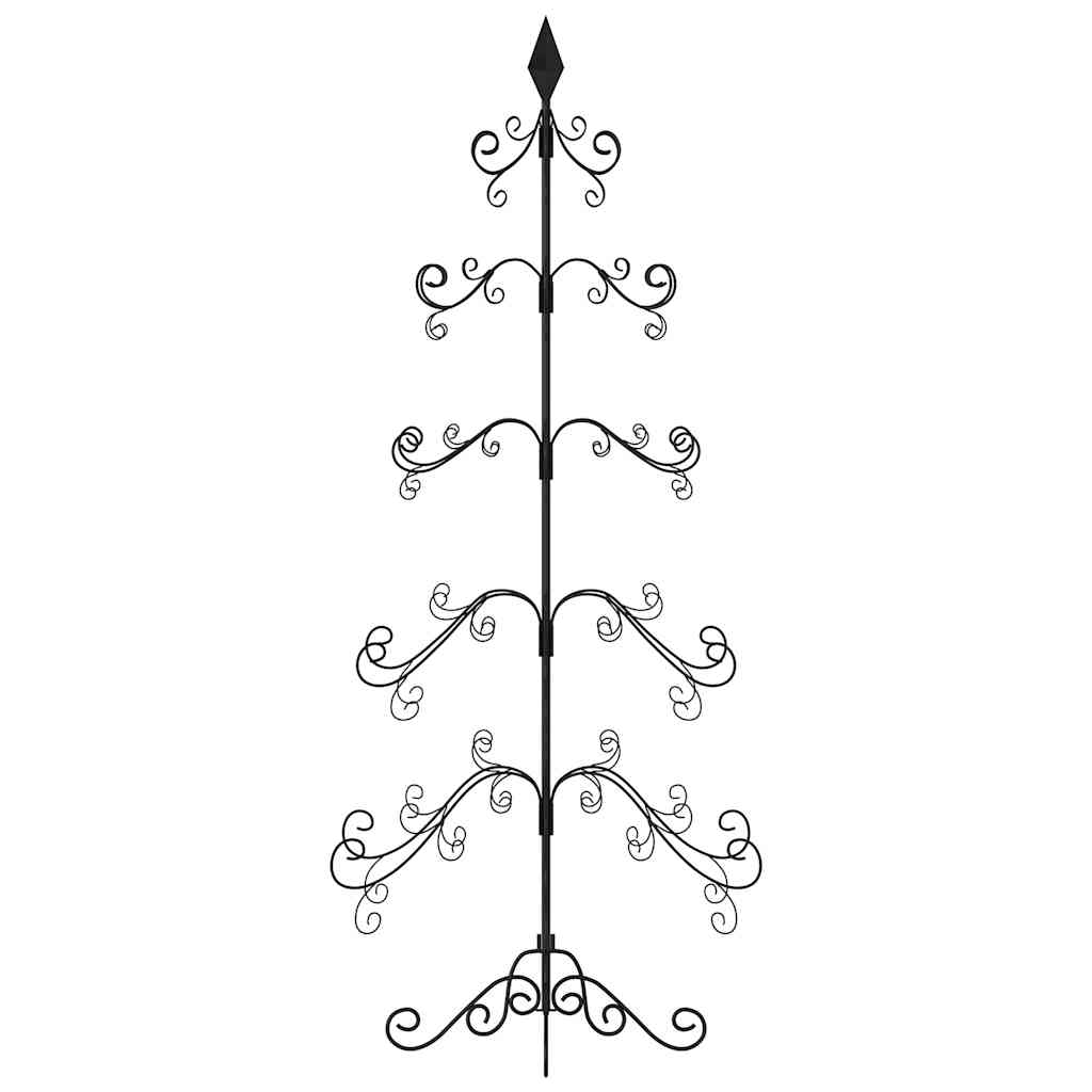 Metal Christmas Tree KUOPIO Steel Black 150 cm