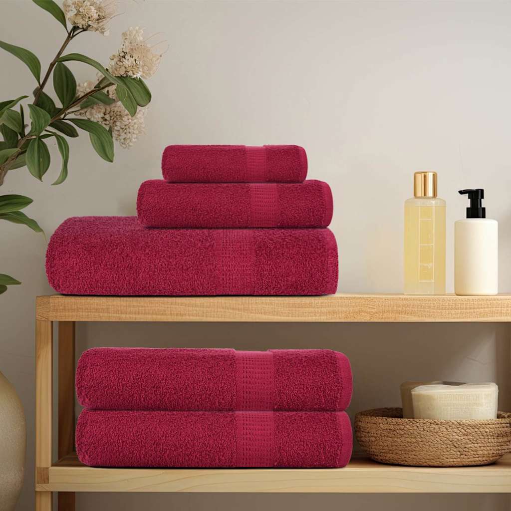Sauna Towels "FROGN" 80x200 cm 360 gsm 4 pcs Bordeaux