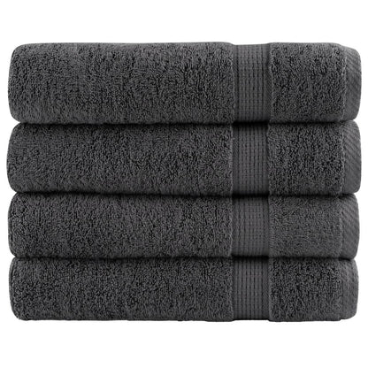 Premium Bath Towels "SOLUND" 100x150 cm 600 gsm 4 pcs Anthracite