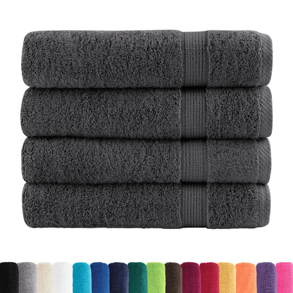 Premium Bath Towels "SOLUND" 100x150 cm 600 gsm 4 pcs Anthracite