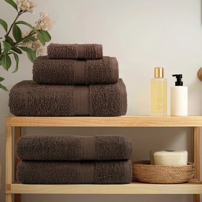 Premium Bath Towels "SOLUND" 100x150 cm 600 gsm 4 pcs Brown