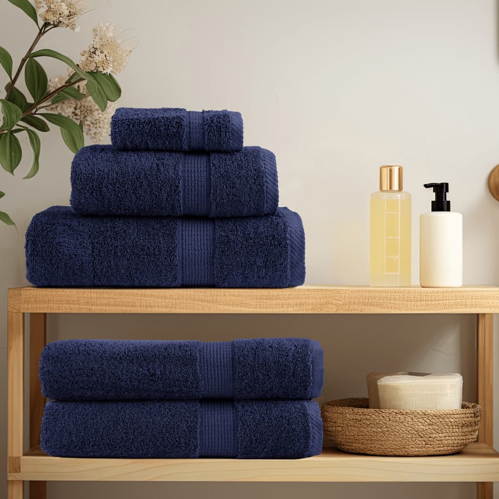 Premium Shower Towels SOLUND 70x140 cm 600 gsm 10 pcs Navy Blue