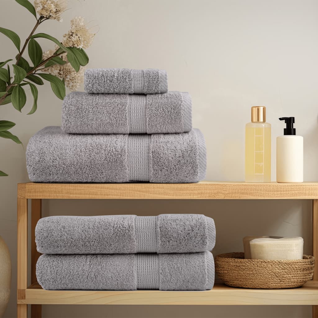 Premium Bath Towels "SOLUND" 100x150 cm 600 gsm 4 pcs Grey