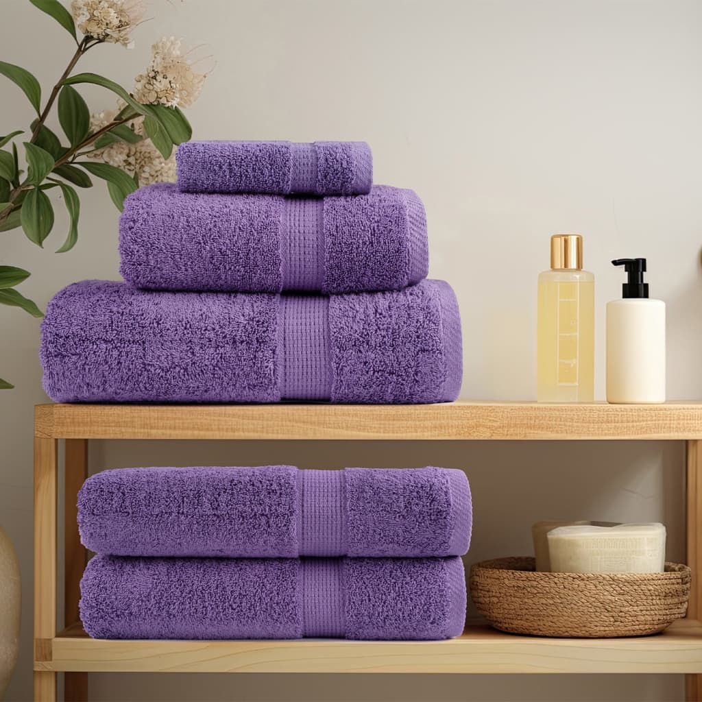 Premium Bath Towels "SOLUND" 100x150 cm 600 gsm 4 pcs Purple