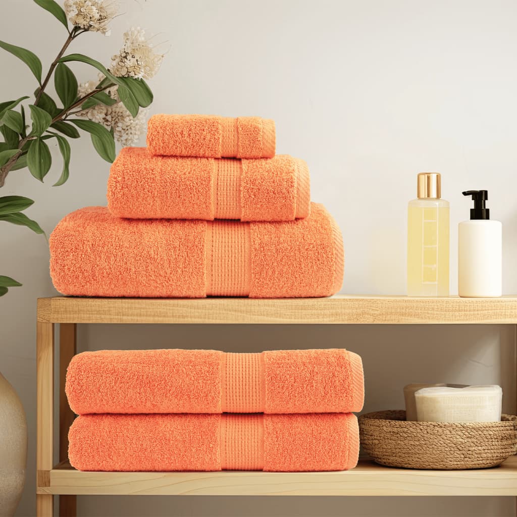 Premium Bath Towels "SOLUND" 100x150 cm 600 gsm 4 pcs Orange