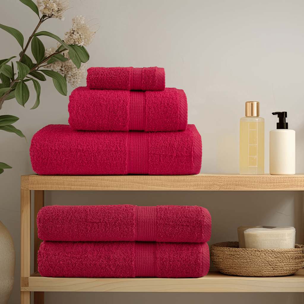 Premium Bath Towels "SOLUND" 100x150 cm 600 gsm 4 pcs Red