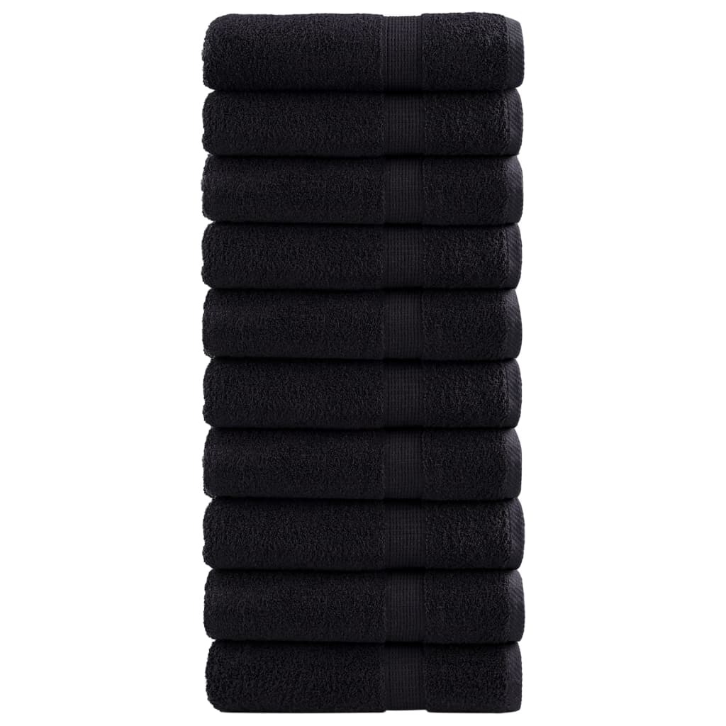 Premium Shower Towels SOLUND 70x140 cm 600 gsm 10 pcs Black
