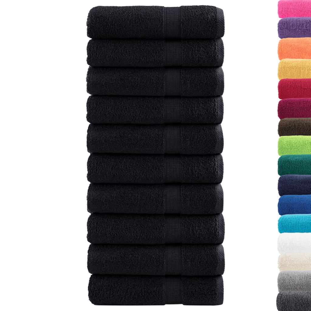 Premium Shower Towels SOLUND 70x140 cm 600 gsm 10 pcs Black