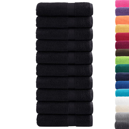 Premium Shower Towels SOLUND 70x140 cm 600 gsm 10 pcs Black