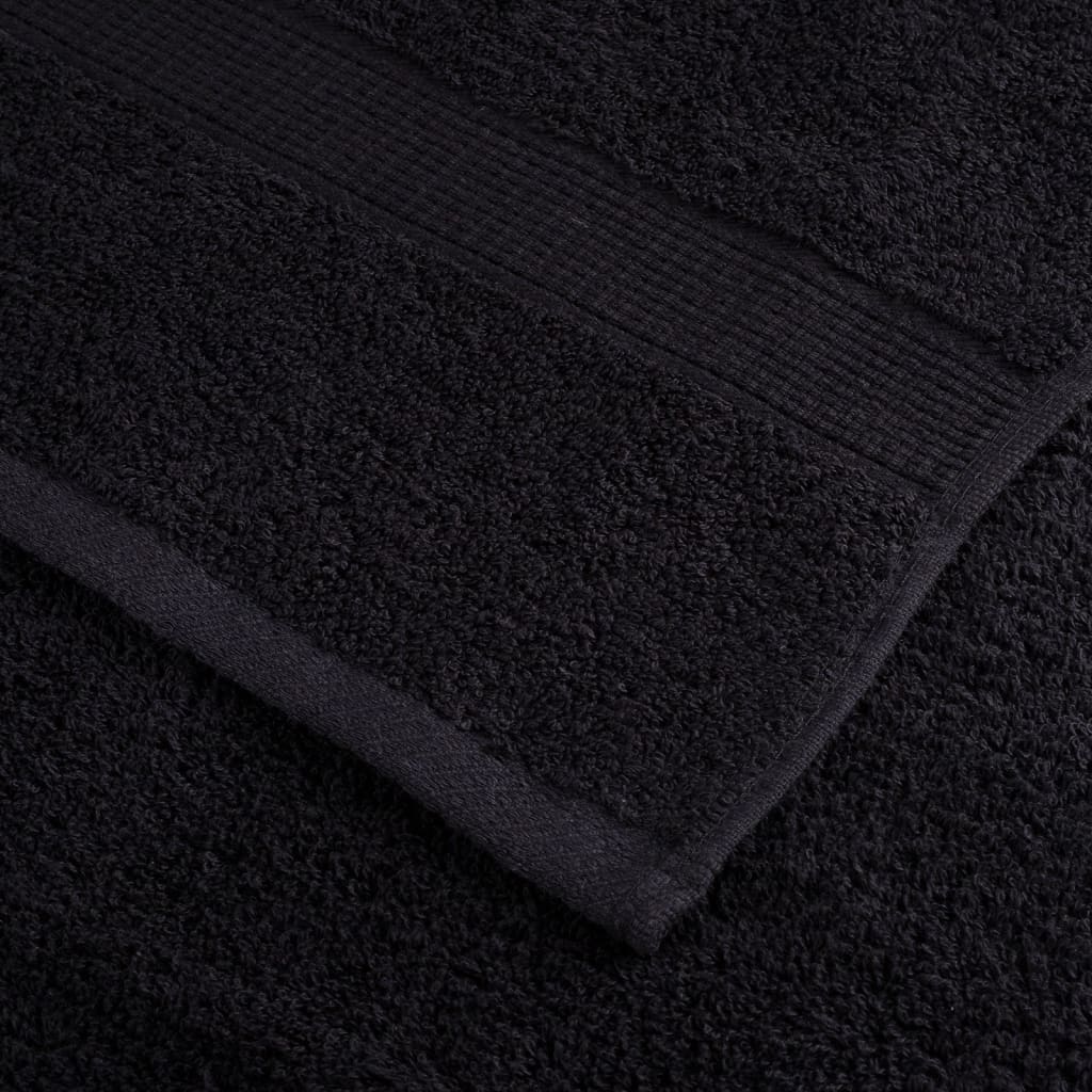 Premium Shower Towels SOLUND 70x140 cm 600 gsm 10 pcs Black