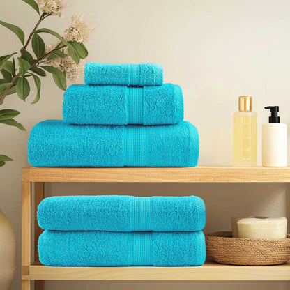 Premium Bath Towels "SOLUND" 100x150 cm 600 gsm 4 pcs Turquoise