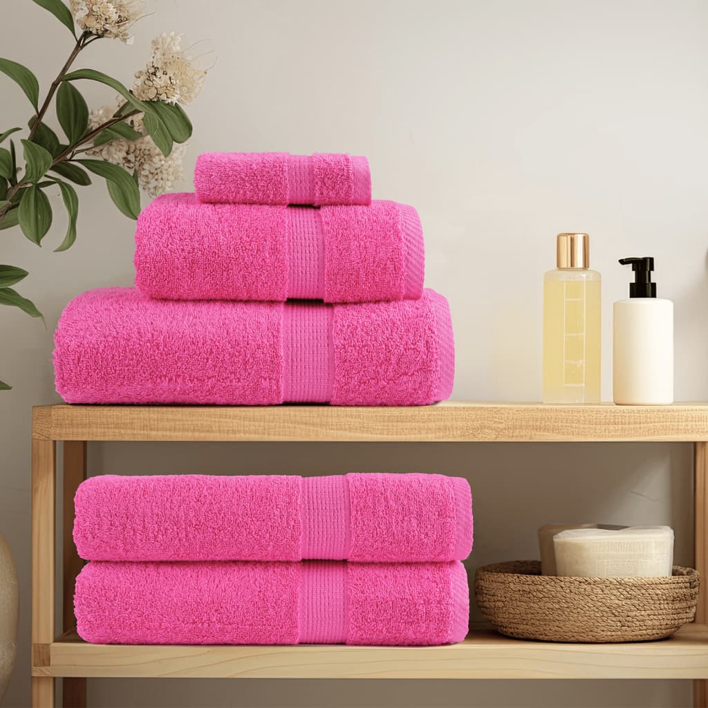 Premium Bath Towels "SOLUND" 100x150 cm 600 gsm 4 pcs Pink