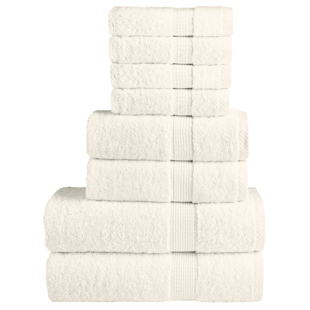 8 Piece Premium Towel Set SOLUND 600 gsm Cream