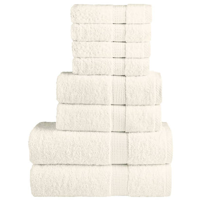 8 Piece Premium Towel Set SOLUND 600 gsm Cream