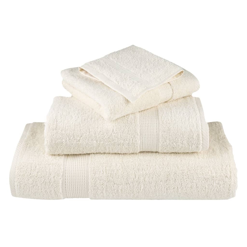 8 Piece Premium Towel Set SOLUND 600 gsm Cream