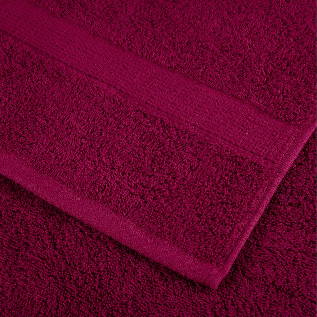 6 Piece Premium Towel Set SOLUND 600 gsm Bordeaux