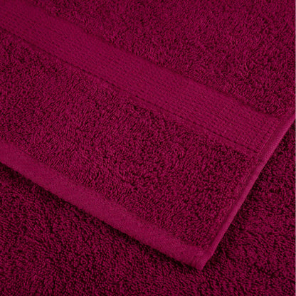 6 Piece Premium Towel Set SOLUND 600 gsm Bordeaux