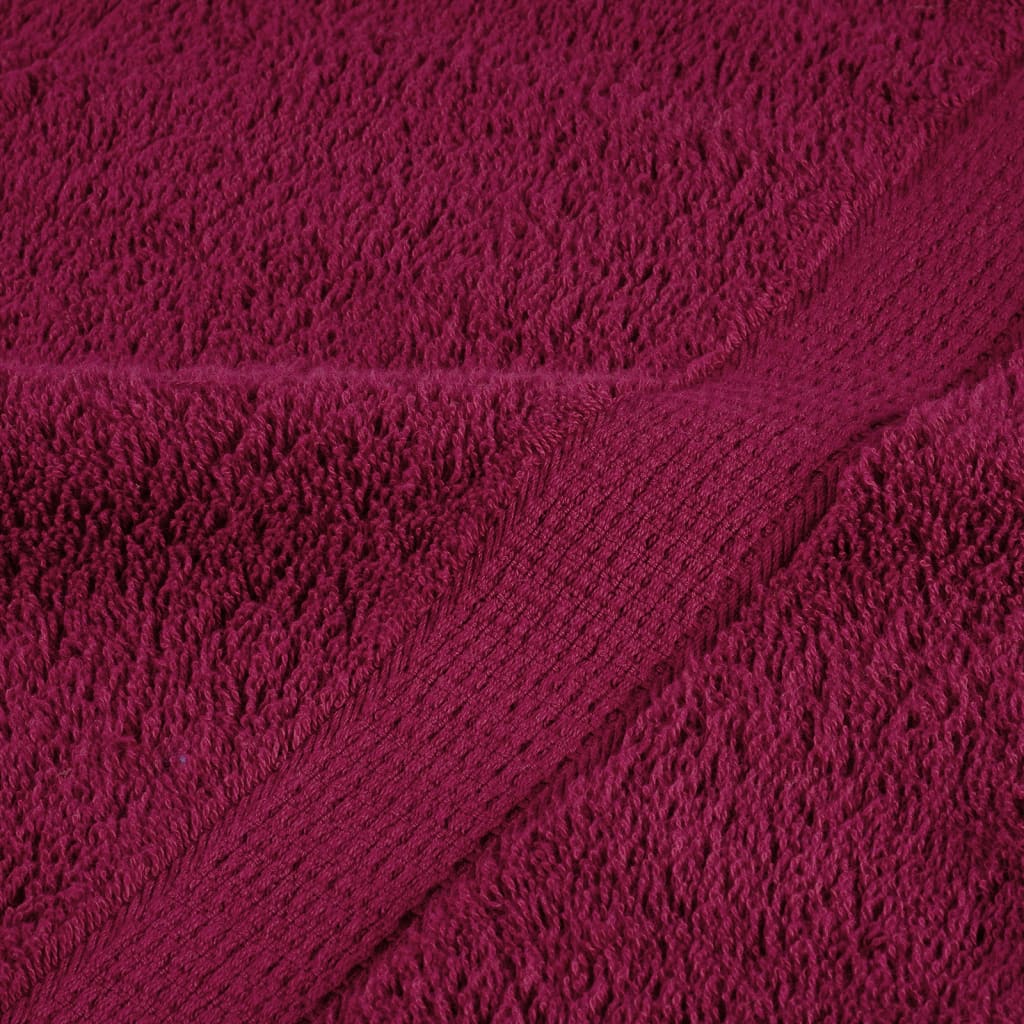 6 Piece Premium Towel Set SOLUND 600 gsm Bordeaux