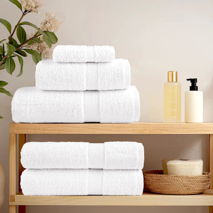 12 Piece Premium Towel Set SOLUND 600 gsm White