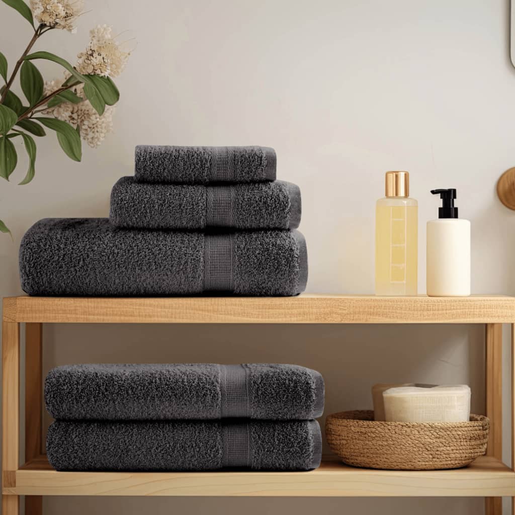 12 Piece Premium Towel Set SOLUND 600 gsm Anthracite