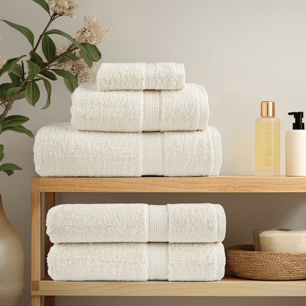 12 Piece Premium Towel Set SOLUND 600 gsm Cream