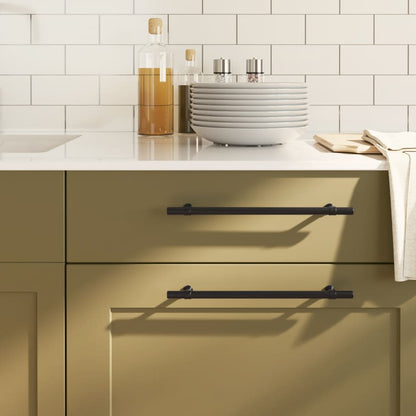 Cabinet Handles Stainless Steel 20 pcs Black 224 mm