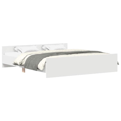 Bed Frame without Mattress 160x200 cm White