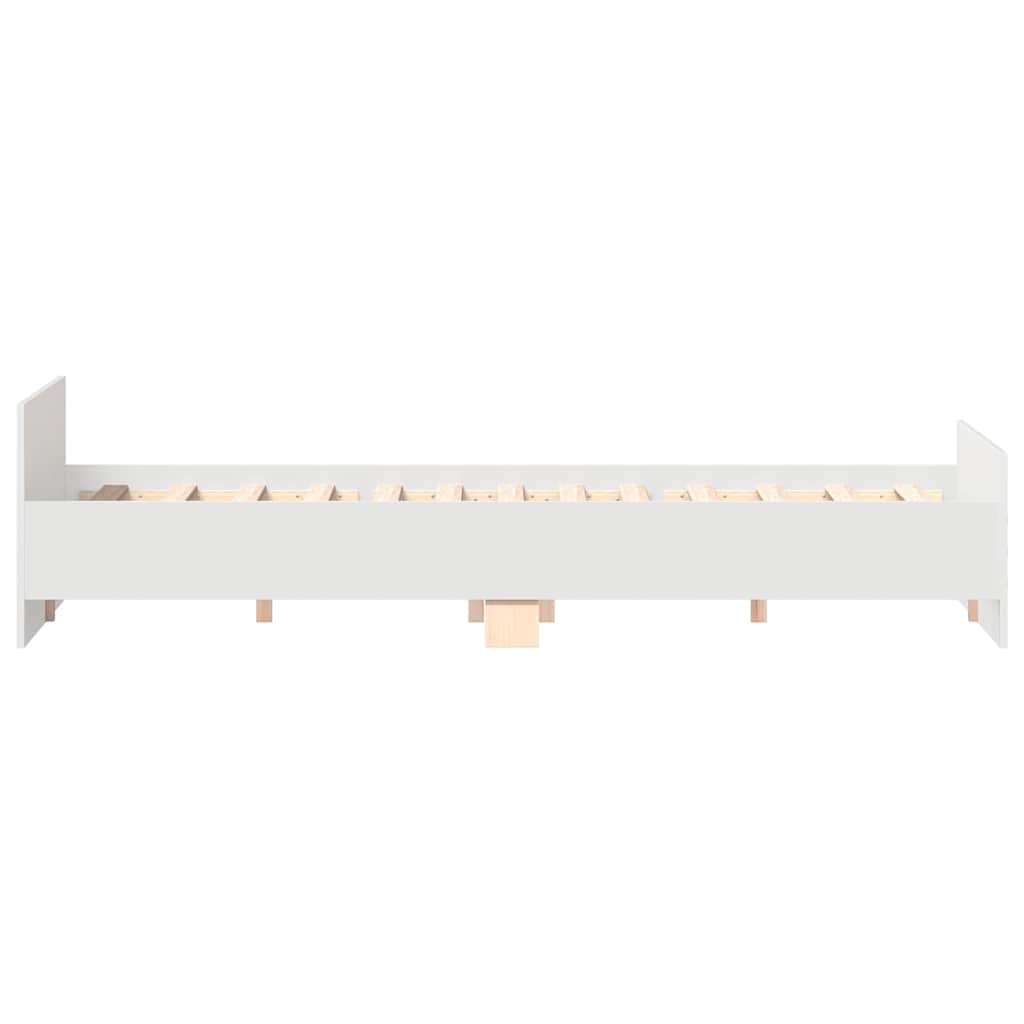 Bed Frame without Mattress 160x200 cm White
