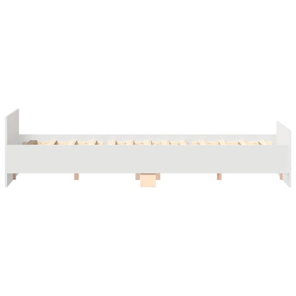 Bed Frame without Mattress 160x200 cm White