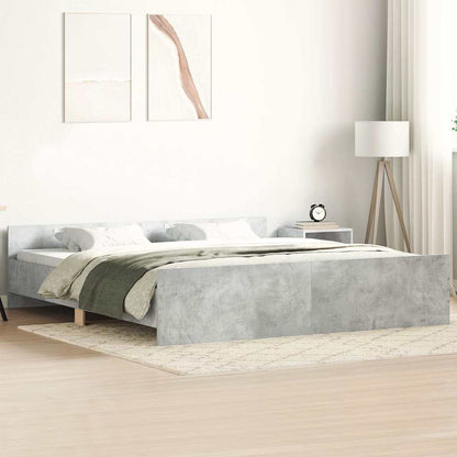 Bed Frame without Mattress 180x200 cm Concrete grey