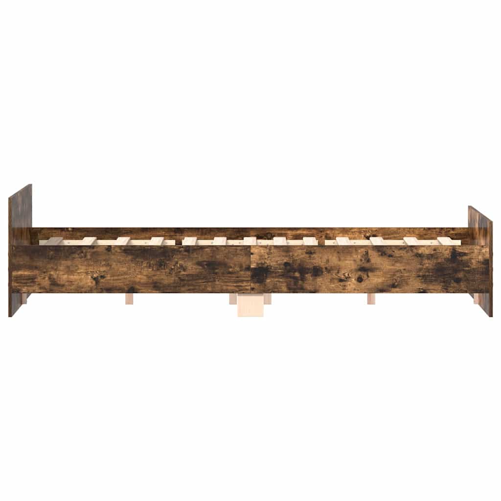Bed Frame without Mattress 180x200 cm Smoked oak