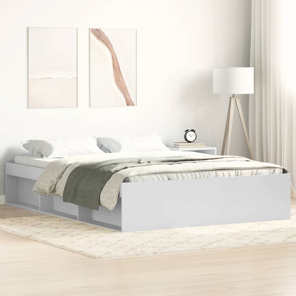 Bed Frame without Mattress 150x200 cm King Size White