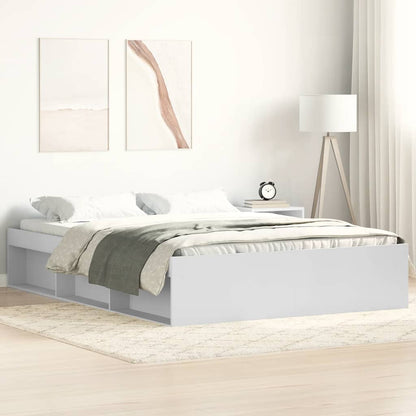 Bed Frame without Mattress 150x200 cm King Size White