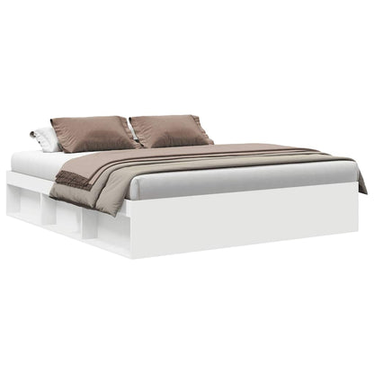 Bed Frame without Mattress 200x200 cm White