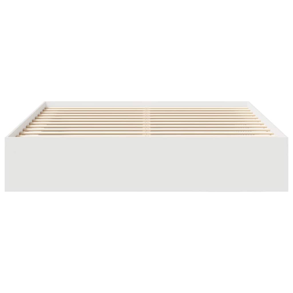 Bed Frame without Mattress 200x200 cm White