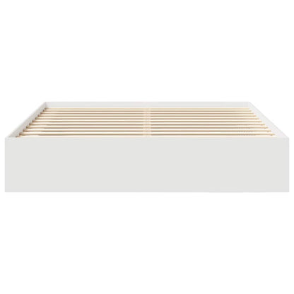 Bed Frame without Mattress 200x200 cm White