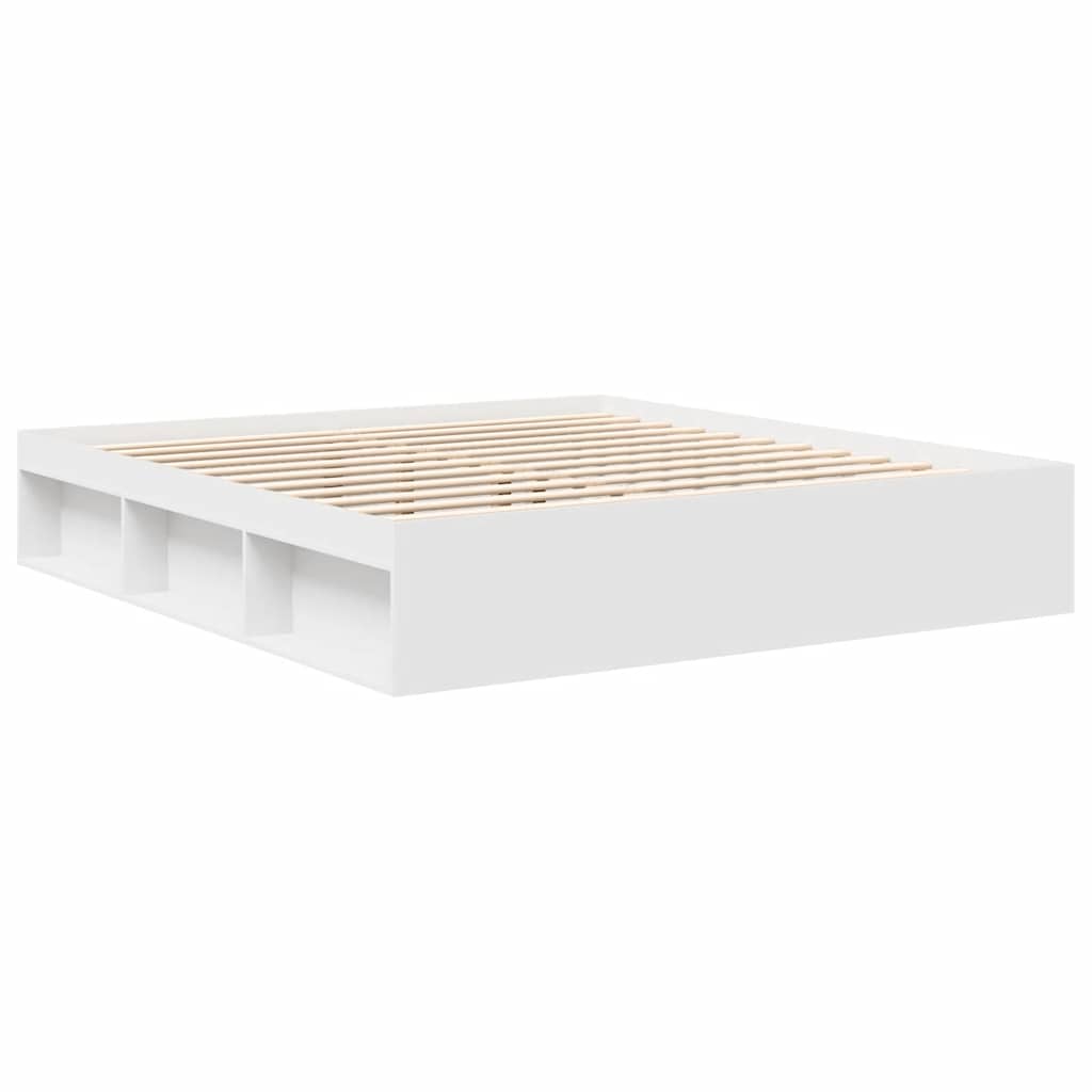 Bed Frame without Mattress 200x200 cm White
